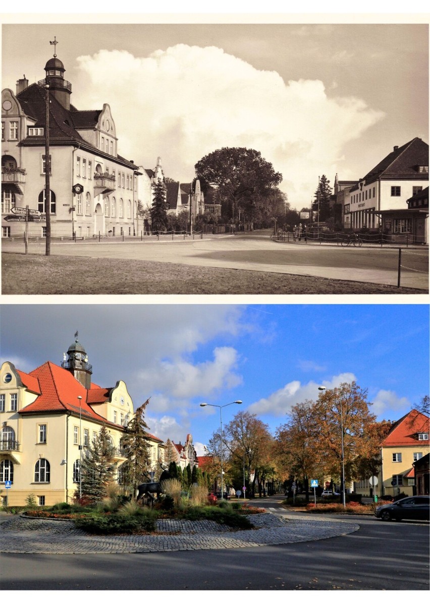Aleja Piasta w Złotowie na starych zdjęciach ze zbiorów Karola Suszkiewicza. A jak wyglądają te miejsca dzisiaj?