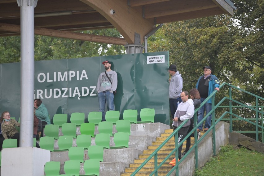 Kibice na meczu Olimpia Grudziądz - Pogoń II Szczecin