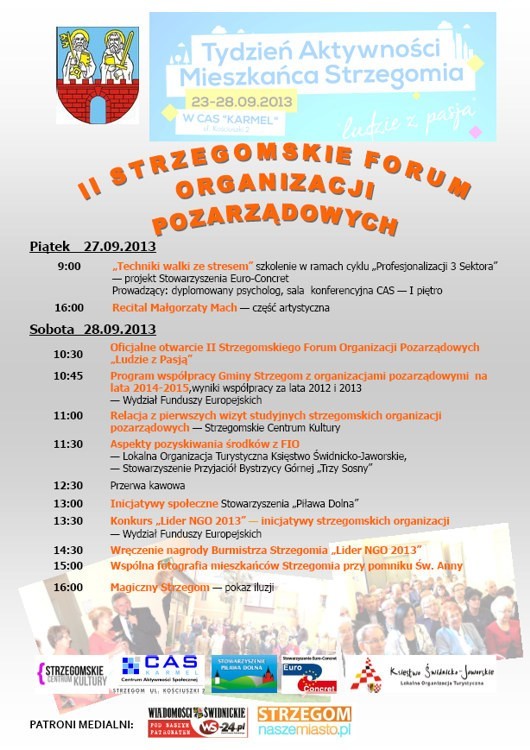 Plakat zapowiadający Forum Organizacji Pozarządowych