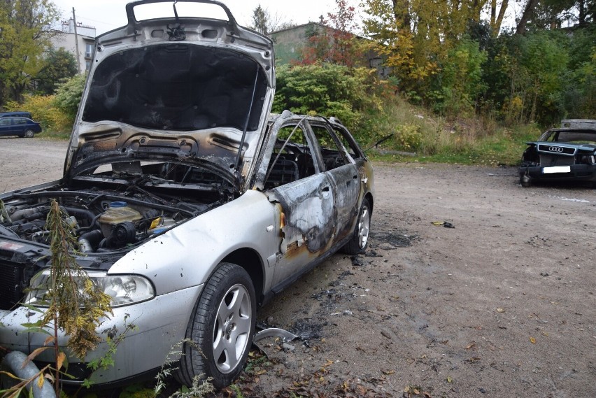Spalone samochody w Bielsku-Białej