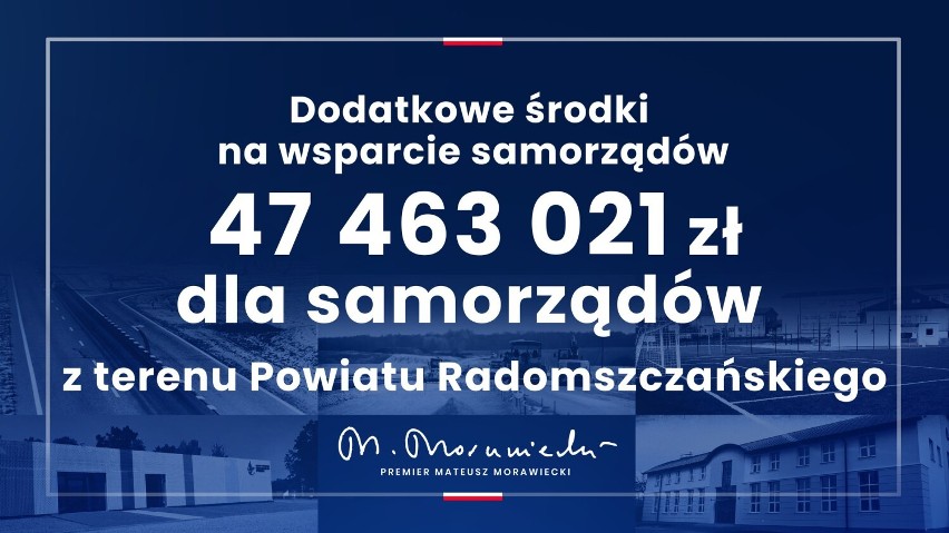 Dodatkowe pieniądze dla samorządów. Ile funduszy trafi do powiatu radomszczańskiego?