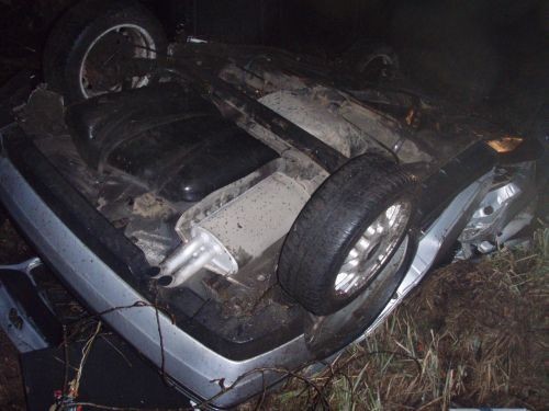Wypadek na drodze Starachowice - Rzepin. Auto dachowało w rowie [zdjęcia]