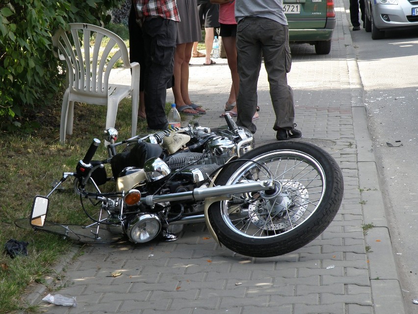 Wypadek motocyklisty w Morgach