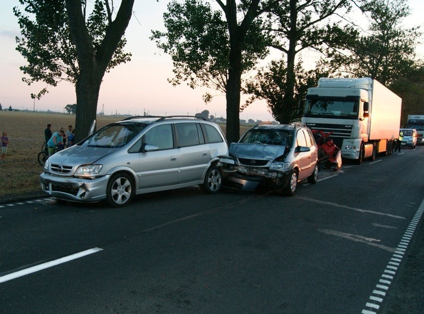 Wypadek z udziałem 7 samochodów w Falborku koło Kuczyny. Dwie osoby ranne [ZDJĘCIA]