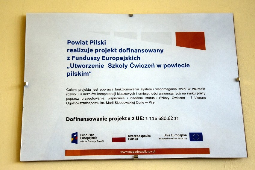 W ramach projektu „Utworzenie Szkoły Ćwiczeń w powiecie pilskim” doposażono pracownie w I LO w Pile. Zobacz zdjęcia 