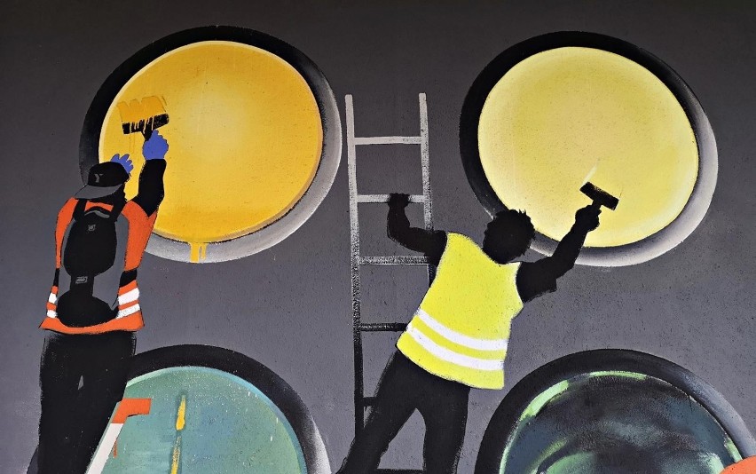 Kraków. Odnowili mural „Farbki” na rondzie Mogilskim. Jak wam się podoba? [ZDJĘCIA]