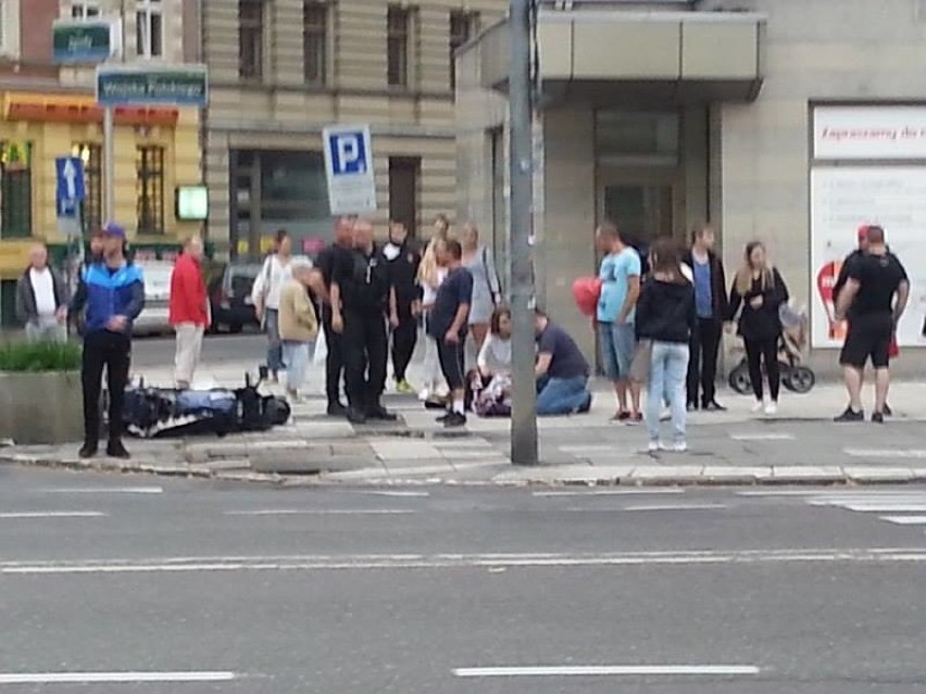 Motocyklista rozbił się przy Placu Zgody w Szczecinie 