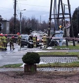 Wypadek w Rybniku-Boguszowicach. Kierująca toyotą wjechała w rozdzielnię prądu. Boguszowice Stare i Jankowice pozbawione energii