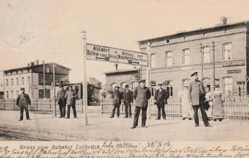 Korzybie 1906 - stacja kolejowa