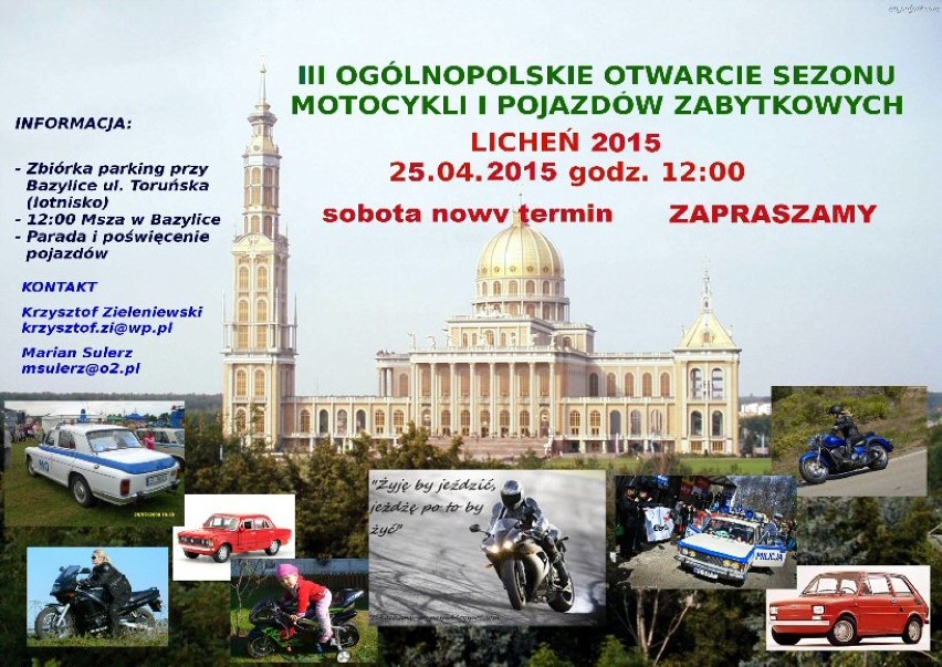 Licheń. Zjazd motocykli i pojazdów zabytkowych