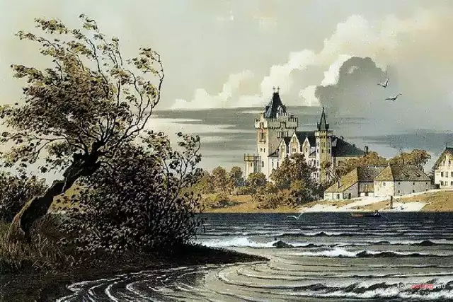 Lata 1870-1900 , nieistniejący dziś pałac w Jaśkowicach Legnickich.