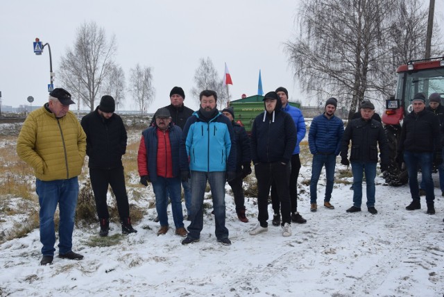 Protest rolników w Skalmierzycach. Chodziło o niekorzystny dla nich wariant obwodnicy Kalisza