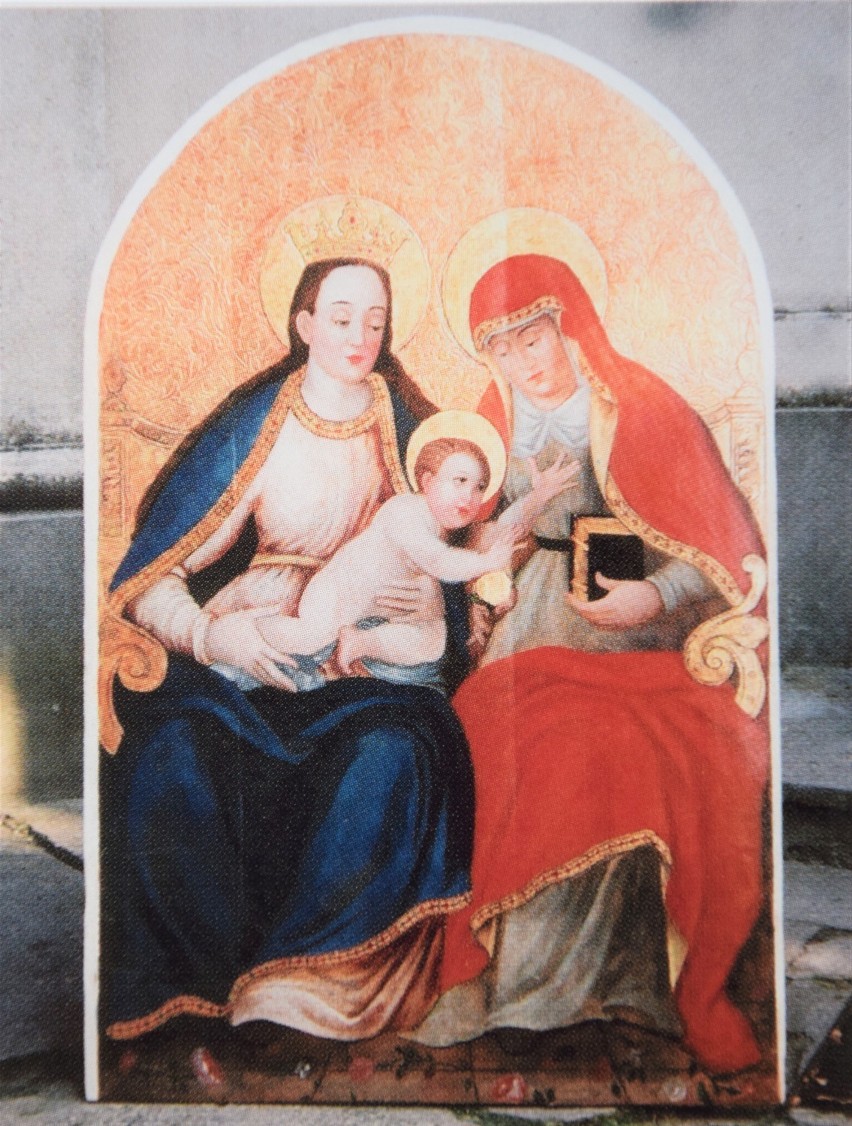 Cenny XVI-wieczny obraz św. Anny Samotrzeciej z kościoła...