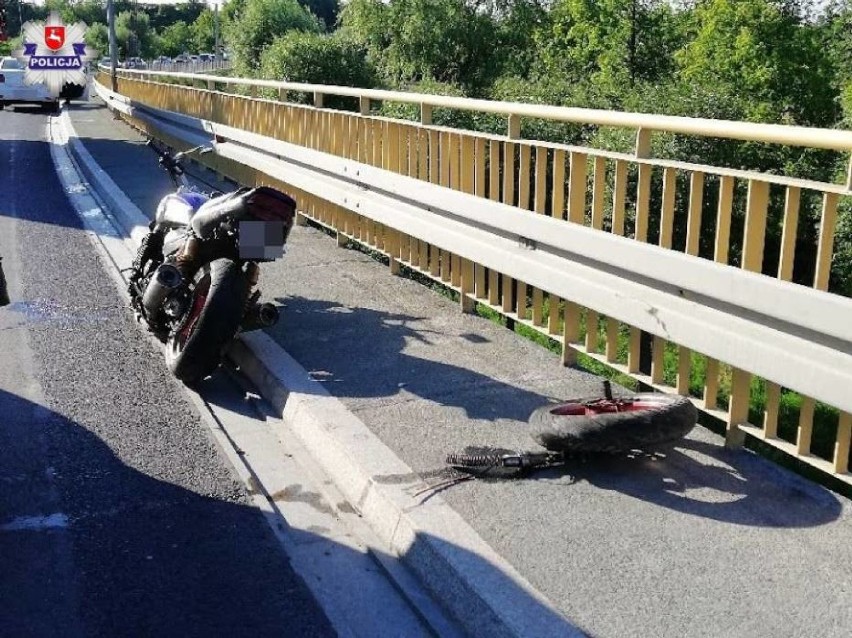 Na drodze krajowej nr 82 w Łęcznej motocyklista nie zachował...