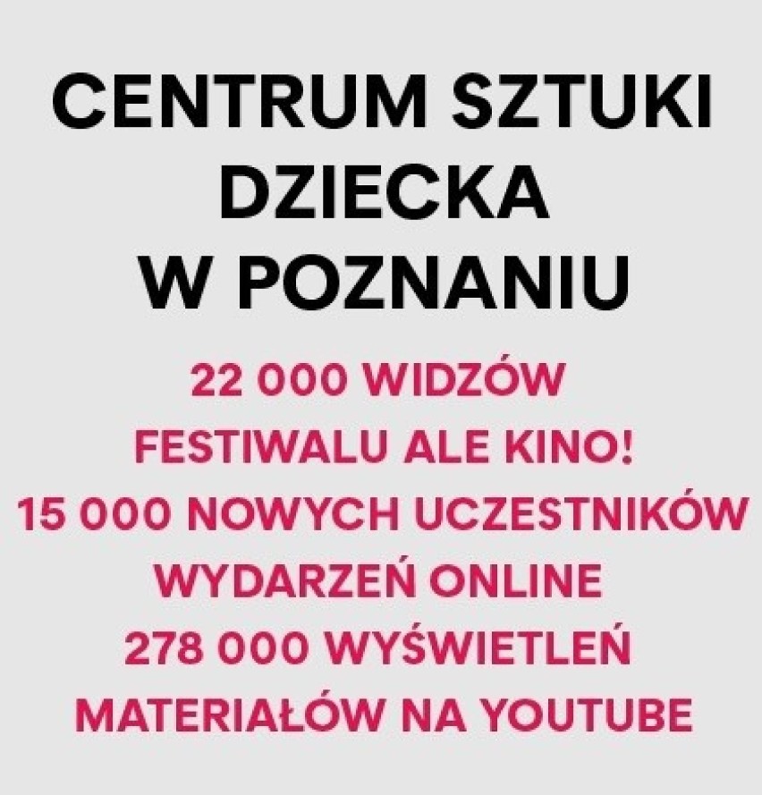 W Poznaniu pandemia nie wygrała z kulturą? Duże zainteresowanie wydarzeniami w sieci. "Siła w nas" o poznańskiej kulturze online w liczbach