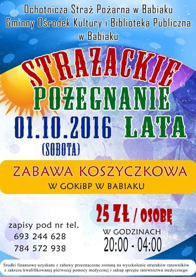 Dochód z imprezy zostanie przeznaczony na szkolenia i sprzęt dla strażaków