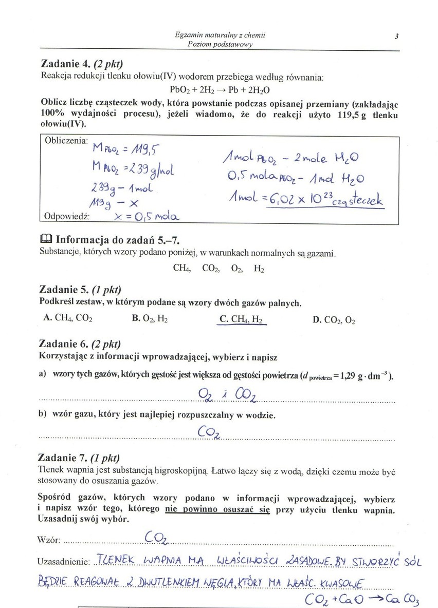 Matura 2013. Chemia - poziom podstawowy [ARKUSZE, ODPOWIEDZI]