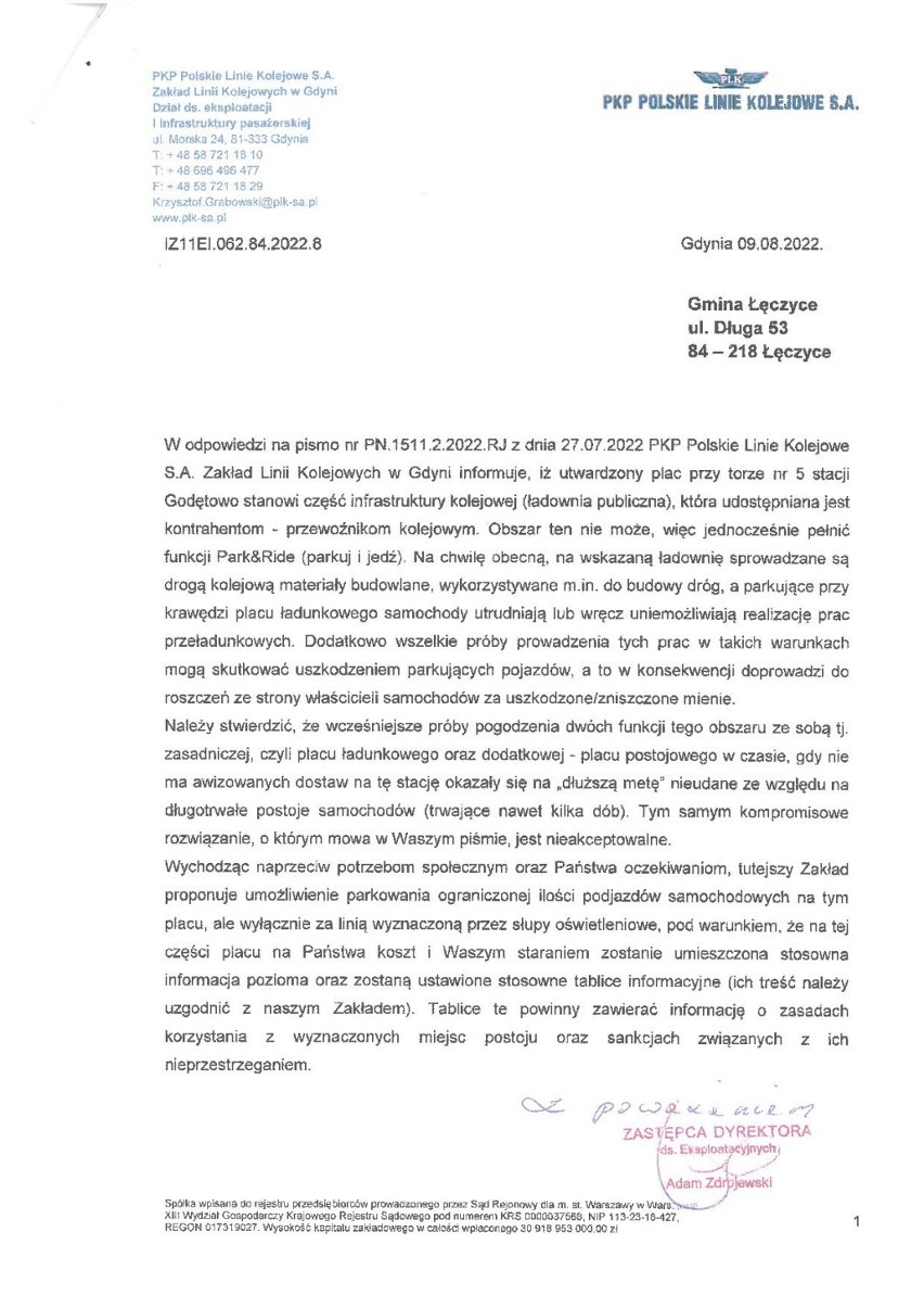 Gmina Łęczyce. PKP nagle zamknęło dziki parking przy stacji kolejowej Godętowo. Kierowcy wściekli piszą do gminy i "Dziennika" | ZDJĘCIA