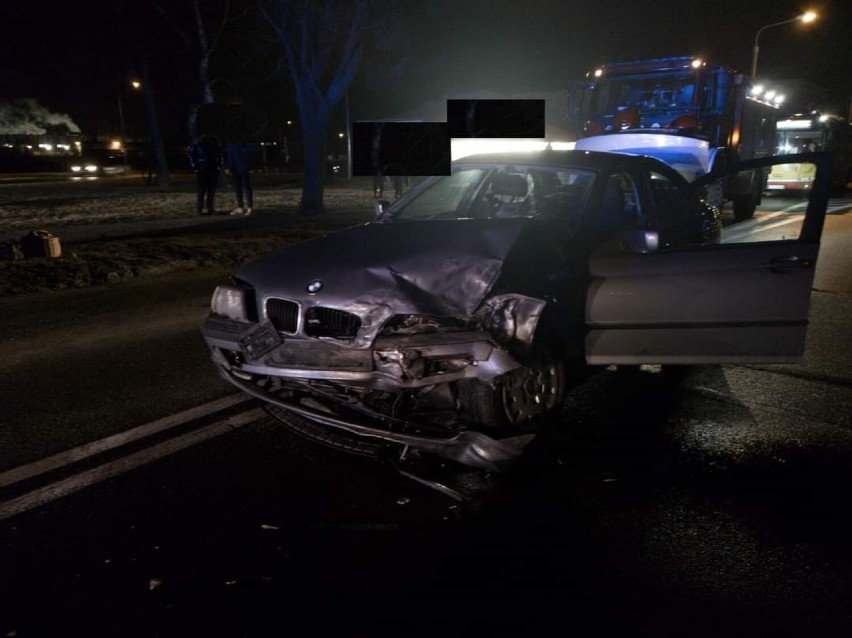 Wypadek dwóch samochodów na ul. Kustronia w Grudziądzu
