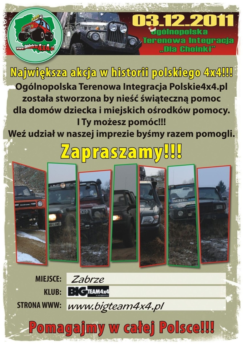 Zabrze: Rajd na hałdzie Biskupice OTI 4x4 Dla choinki