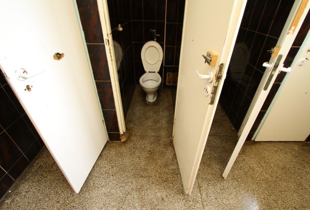 Sanitariaty w  obu szkolnych łazienkach są w opłakanym stanie