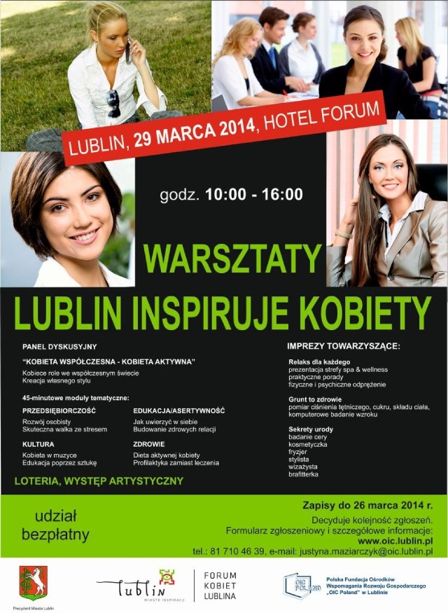 Lublin  inspiruje kobiety - bezpłatne warsztaty
