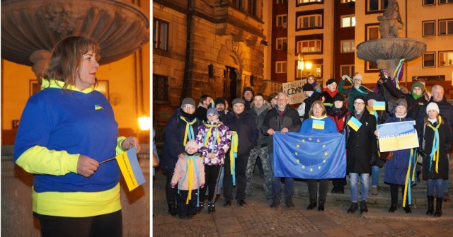 Kłodzko: demonstracja poparcia dla Ukrainy na rynku