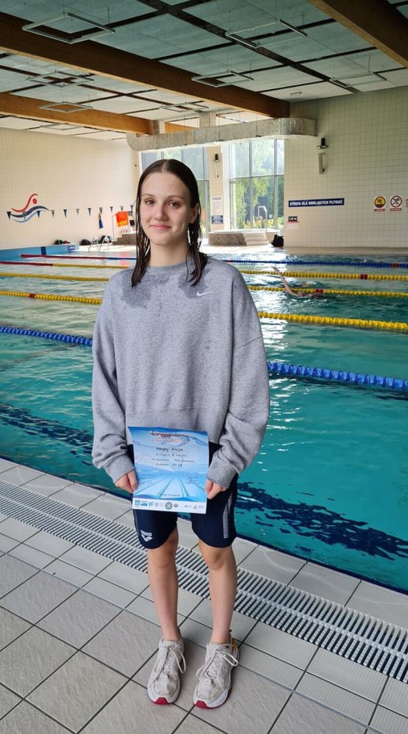 Alicja Nogaj podczas Zimowych Mistrzostw Polski Juniorów 15-letnich zajęła 6. miejsce na dystansie 50 metrów stylem dowolnym