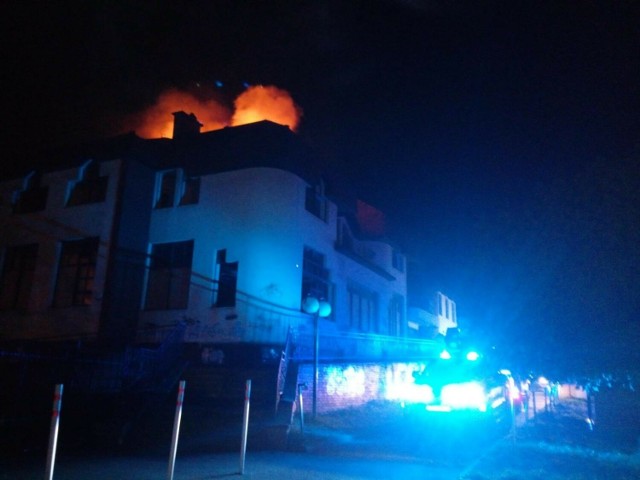Kolejny pożar budynku po banku przy ulicy Silnicznej w Kielcach.