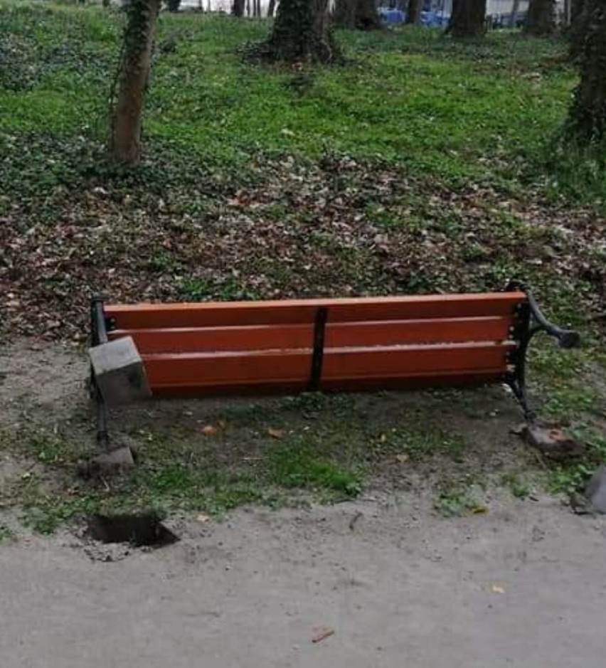 Zniszczyli park w Sławie. Zatrzymała ich policja
