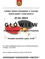 Turniej Tenisa Stołowego o Puchar Wójta Gminy Stare Miasto