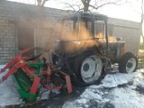 Pożar ciągnika rolniczego w Brzeźnie Starym pod Wągrowcem 
