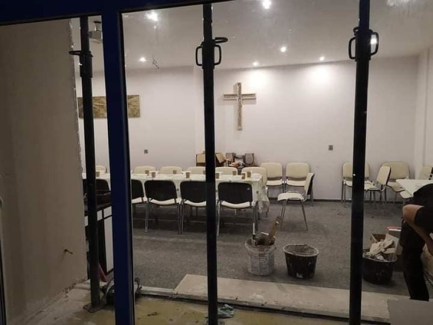 Kradzież projektora w lokalu misji chrześcijańskiej w Pabianicach ZDJĘCIA
