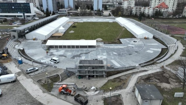 Trwa przebudowa obiektów sportowych Akademii Wychowania Fizycznego w Krakowie w ramach przygotowań do Igrzysk Europejskich.