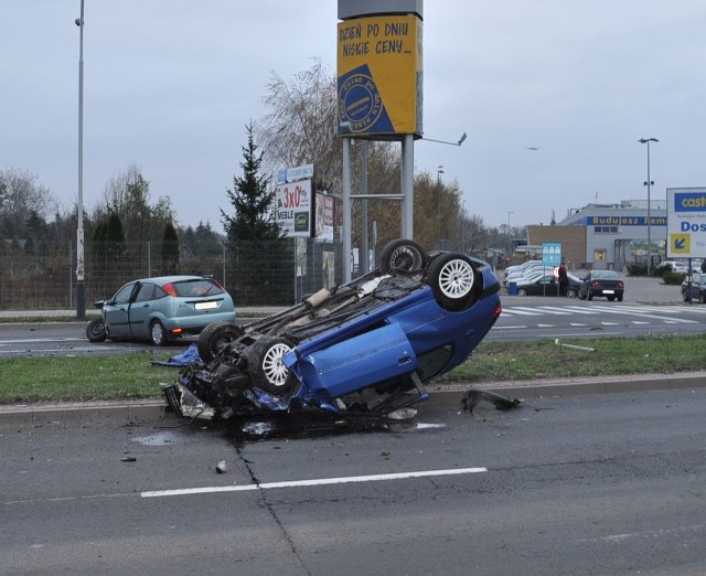 Wypadek w Zamościu na ul. Dzieci Zamojszczyzny.