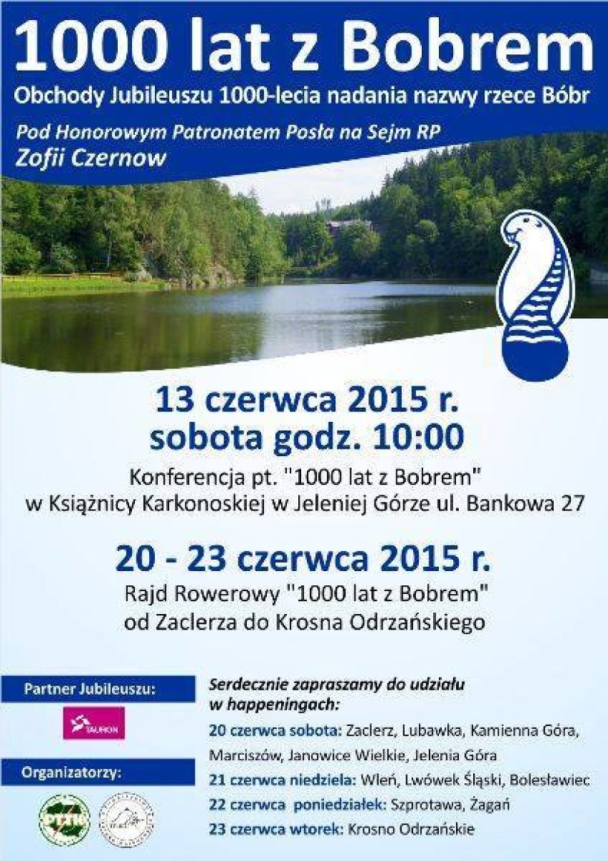 Jelenia Góra. Rajd rowerowy i konferencja z okazji 1000-letniej rocznicy nadania nazwy rzece Bóbr