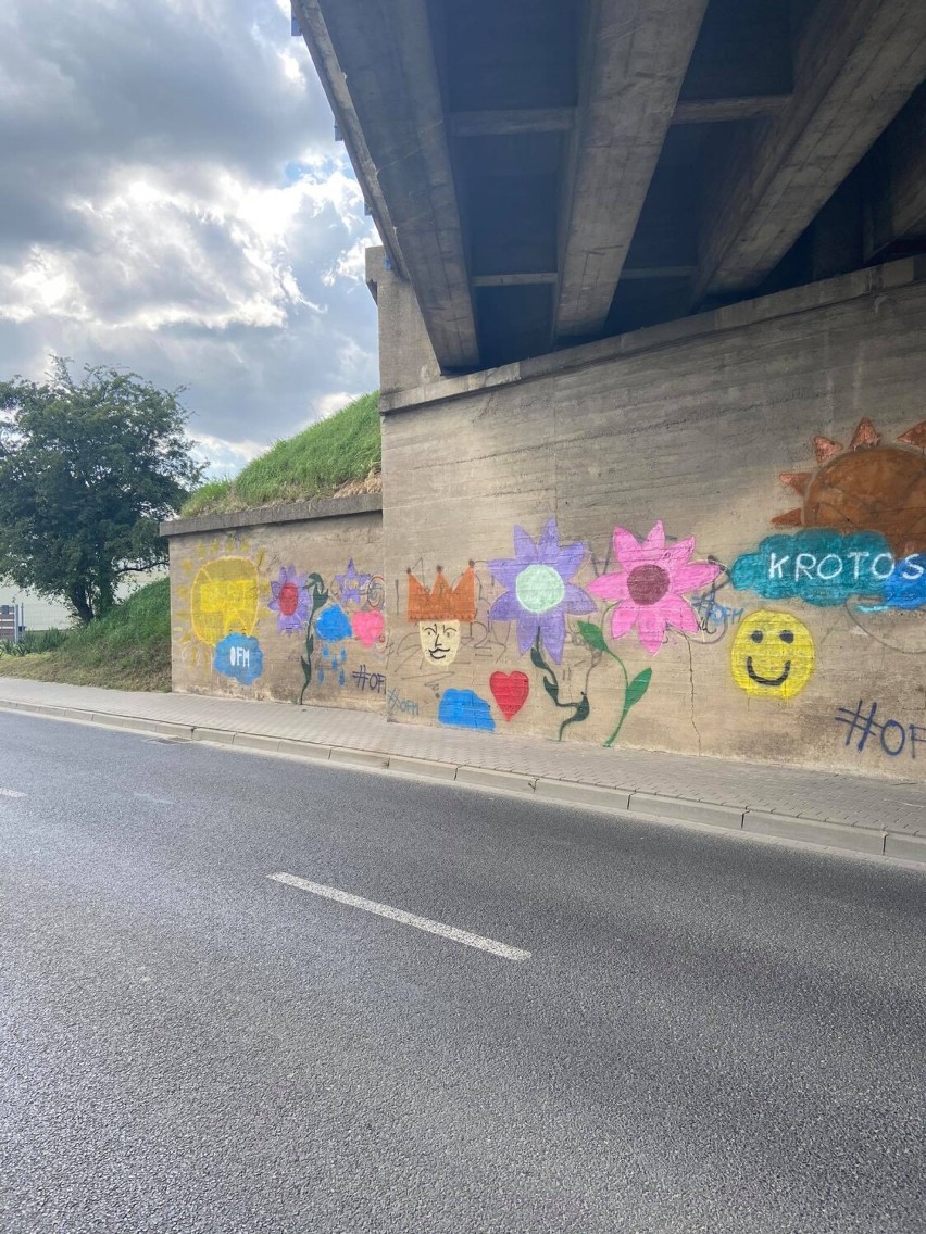 Akcja ,,Stop Hejt" w Krotoszynie. Młodzi zamalowywali napisy pod wiaduktem przy ul. Osadniczej [ZDJĘCIA]