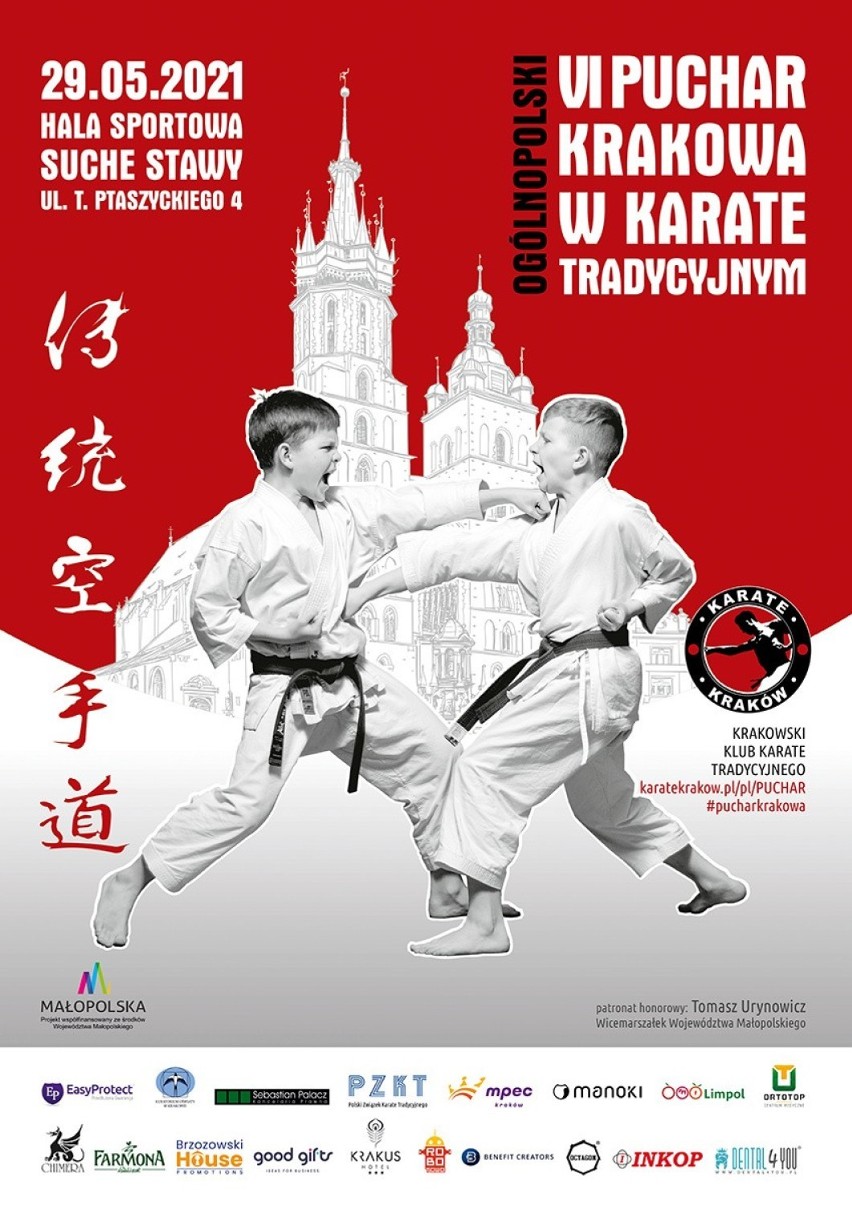 W sobotę, 29 maja VI Ogólnopolski Puchar Krakowa w karate tradycyjnym. Medaliści mistrzostw Polski, Europy i świata w hali Suche Stawy