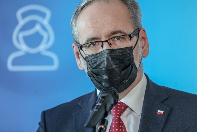 Minister zdrowia Adam Niedzielski podczas wizyty w Gdańsku, 3.03.2021