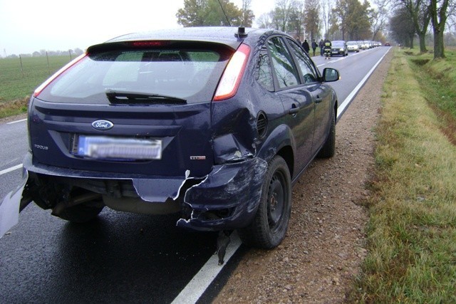 Wypadek w Rębowie koło Płocka. Zderzyły się trzy auta [ZDJĘCIA]