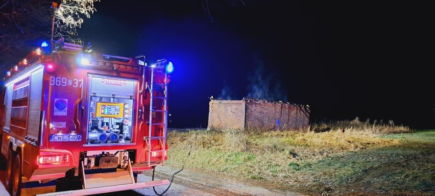 Pożar pustostanu w powiecie włocławskim