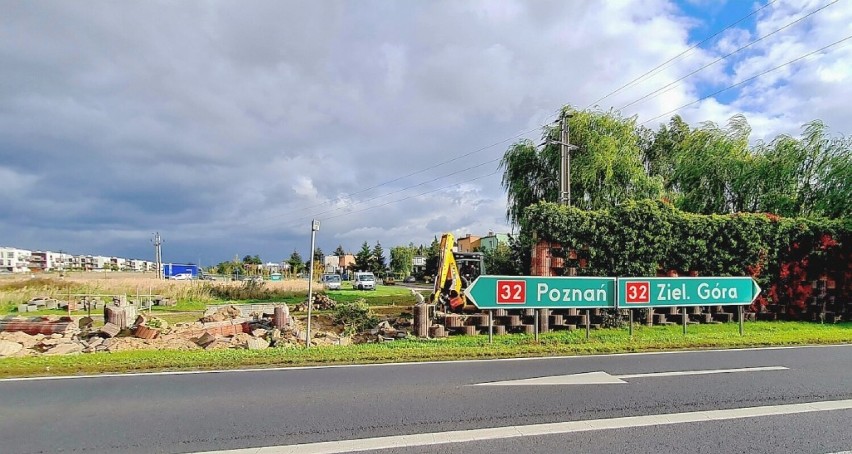 Wolsztyn: Trwa przebudowa skrzyżowania drogi krajowej nr 32 z ul. Żwirową