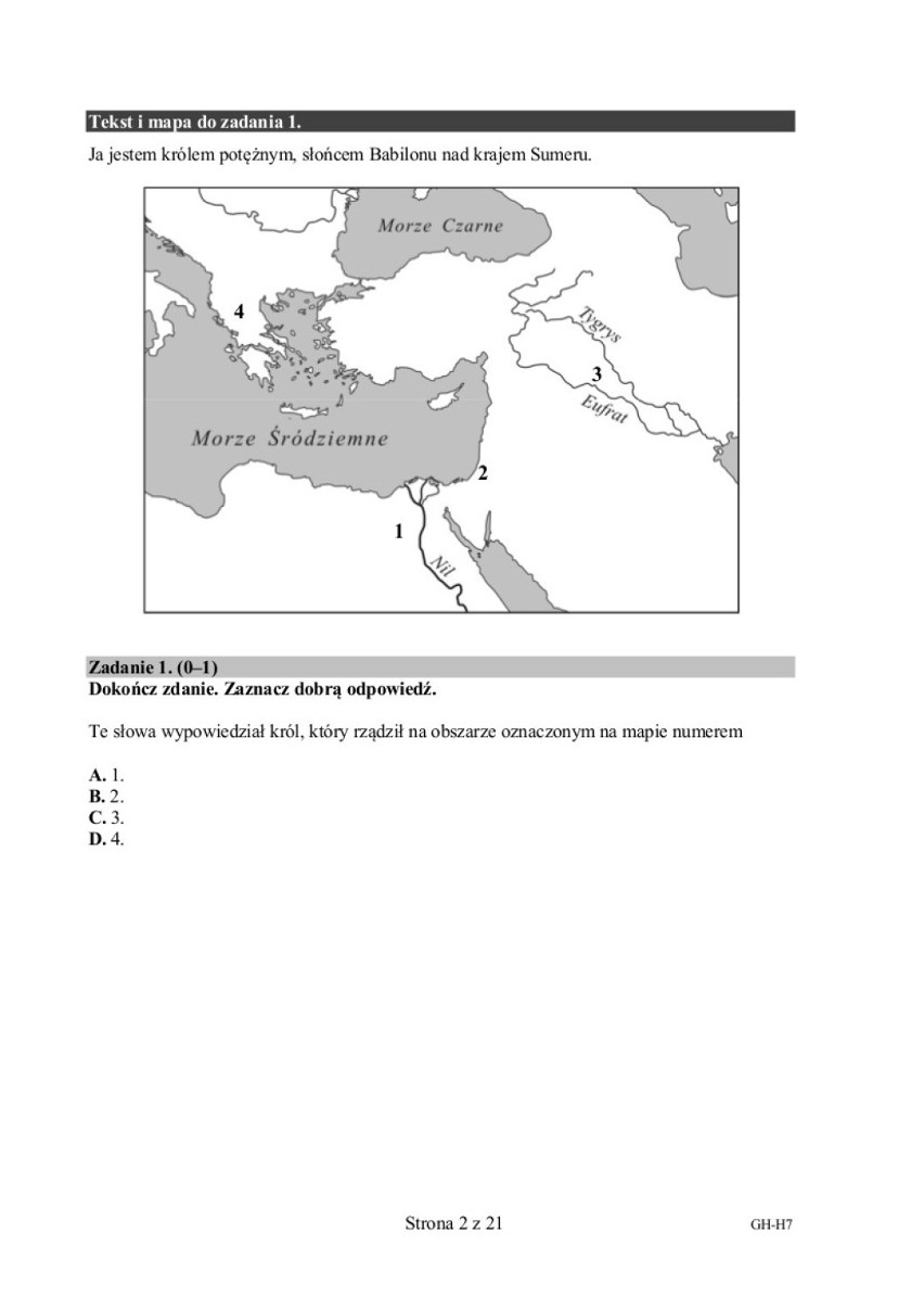 Egzamin test gimnazjalny 2015. Historia, wos dla osób...