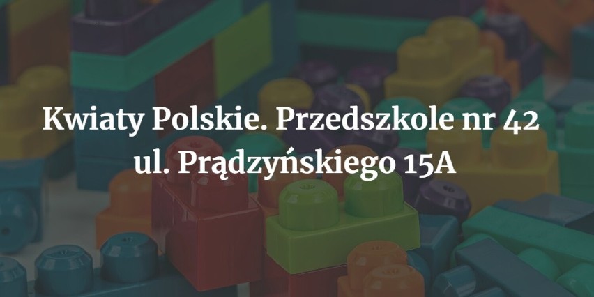 Kwiaty Polskie. Przedszkole nr 42 ul. Prądzyńskiego 15A...