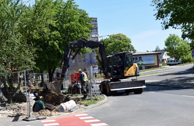 Prace remontowe przy ul. Podgórnej w Zielonej Górze