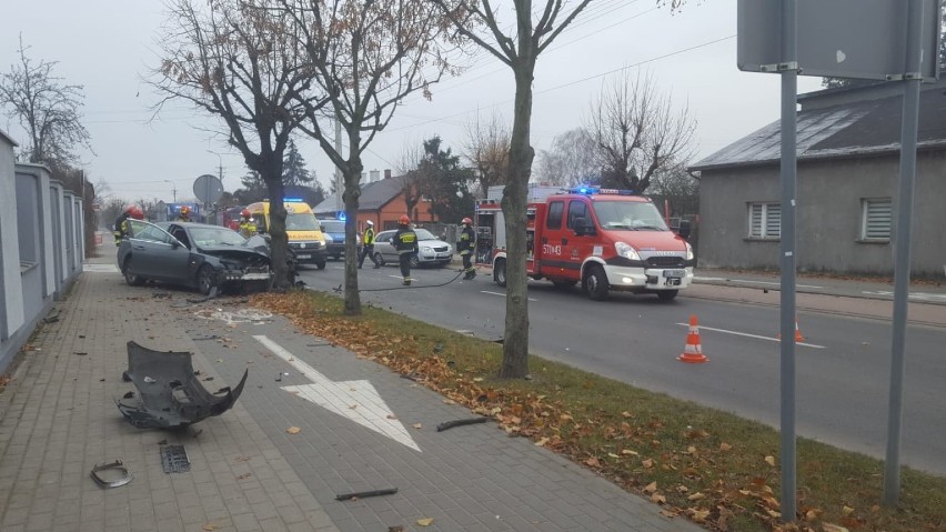 Wypadek na ulicy Złotej w Zduńskiej Woli