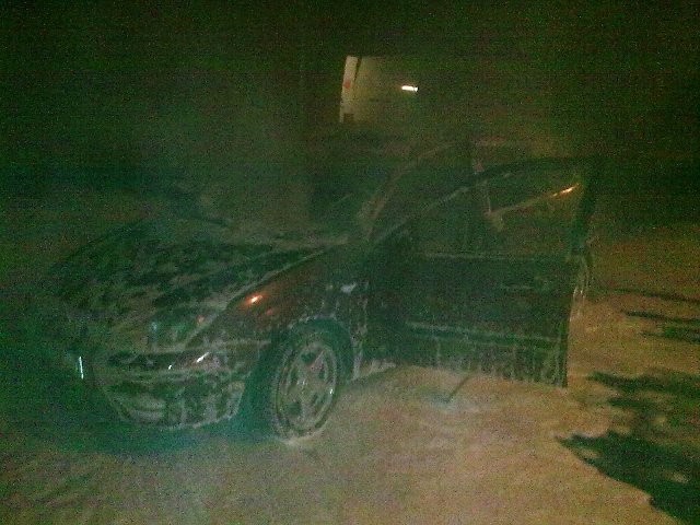 Pożar w Krotoszynie - samochód na ul. Kobylińskiej