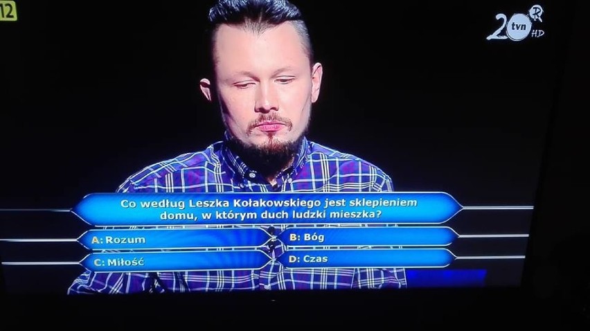 Tak brzmiało pytanie za pół miliona złotych w Milionerach TVN