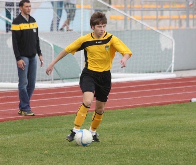 Mateusz Kucharski zdobył jedną z bramek dla Skalniaka Kroczyce.