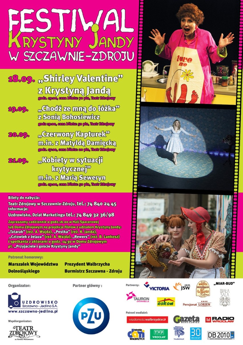 Festiwal Krystyny Jandy 2014 już 18-21 września w Szczawnie-Zdroju